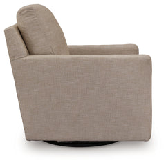 Freybourne Next-Gen Nuvella Twill Swivel Accent Chair - Ornate Home