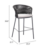 Freycinet Black Barstool (Set of 2) - Ornate Home