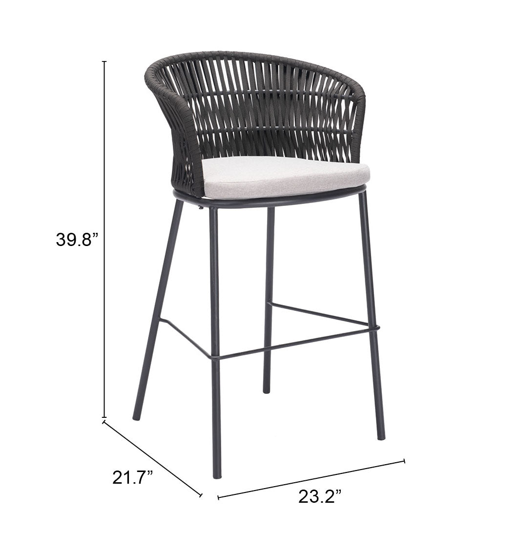 Freycinet Black Barstool (Set of 2) - Ornate Home