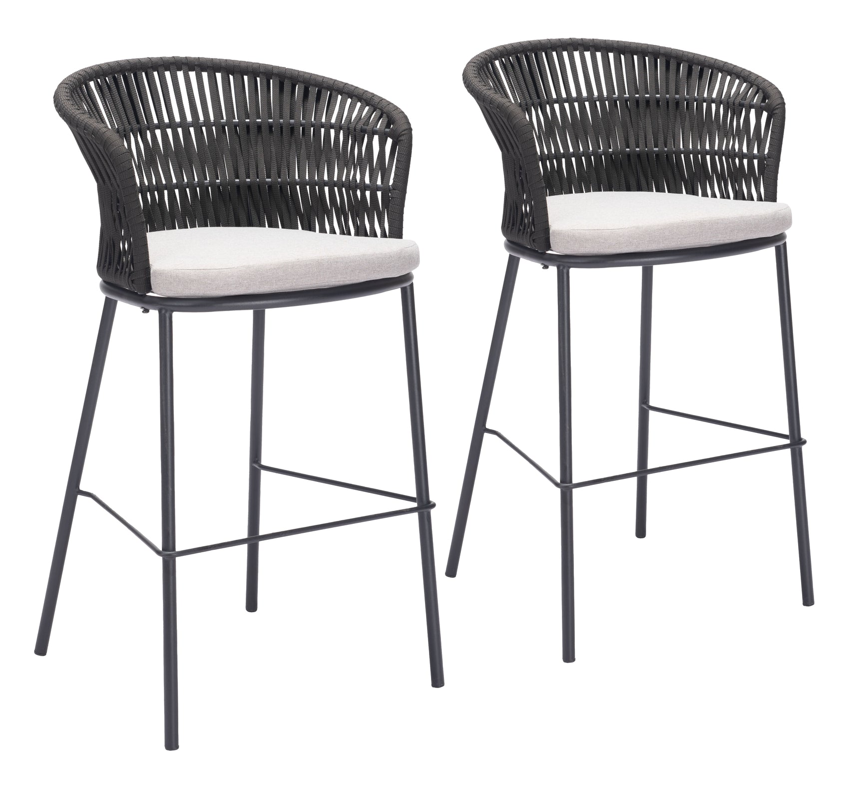 Freycinet Black Barstool (Set of 2) - Ornate Home