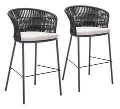 Freycinet Black Barstool (Set of 2) - Ornate Home