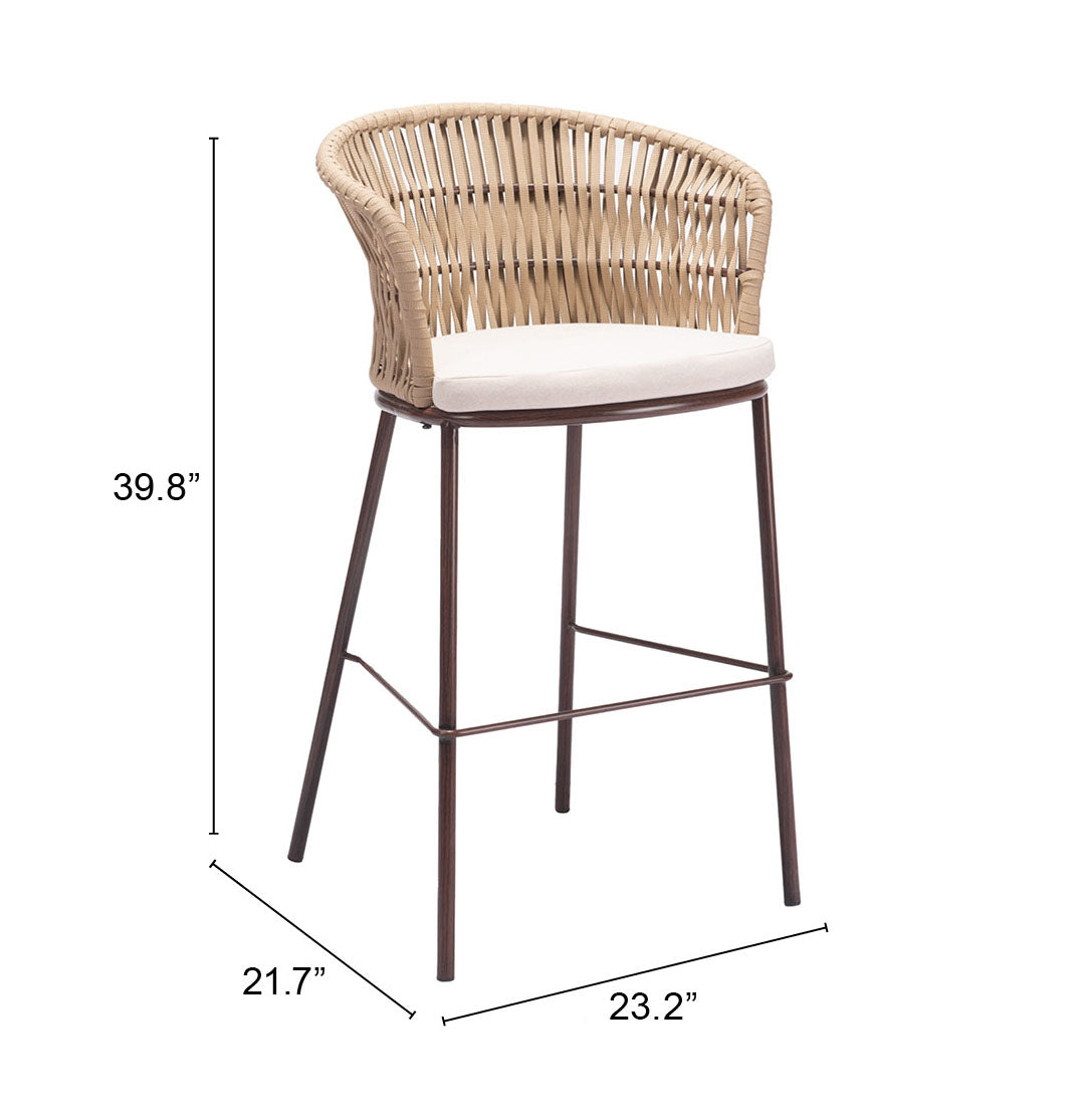 Freycinet Natural Barstool (Set of 2) - Ornate Home