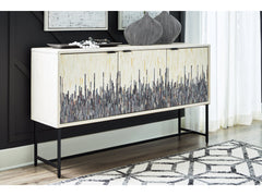 Freyton White/Gray Accent Cabinet - Ornate Home