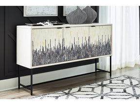 Freyton White/Gray Accent Cabinet - Ornate Home