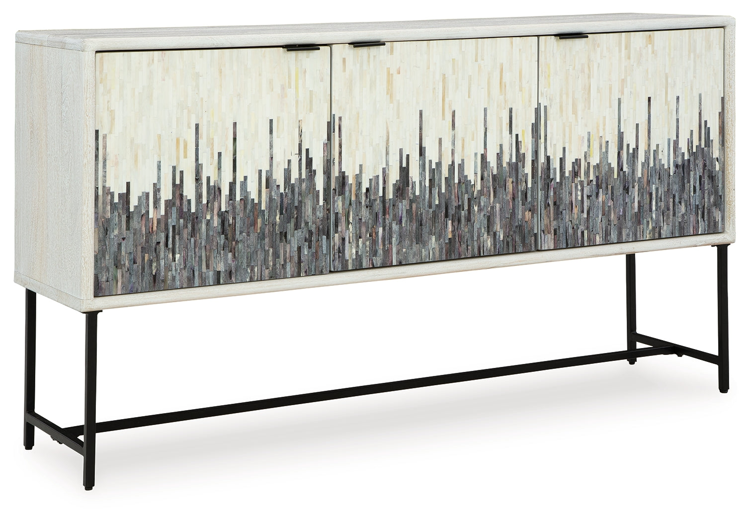 Freyton White/Gray Accent Cabinet - Ornate Home