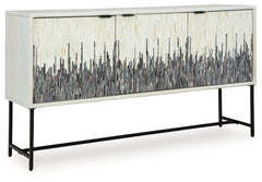 Freyton White/Gray Accent Cabinet - Ornate Home