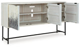 Freyton White/Gray Accent Cabinet - Ornate Home
