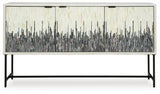 Freyton White/Gray Accent Cabinet - Ornate Home
