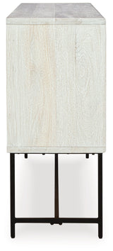 Freyton White/Gray Accent Cabinet - Ornate Home