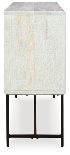 Freyton White/Gray Accent Cabinet - Ornate Home