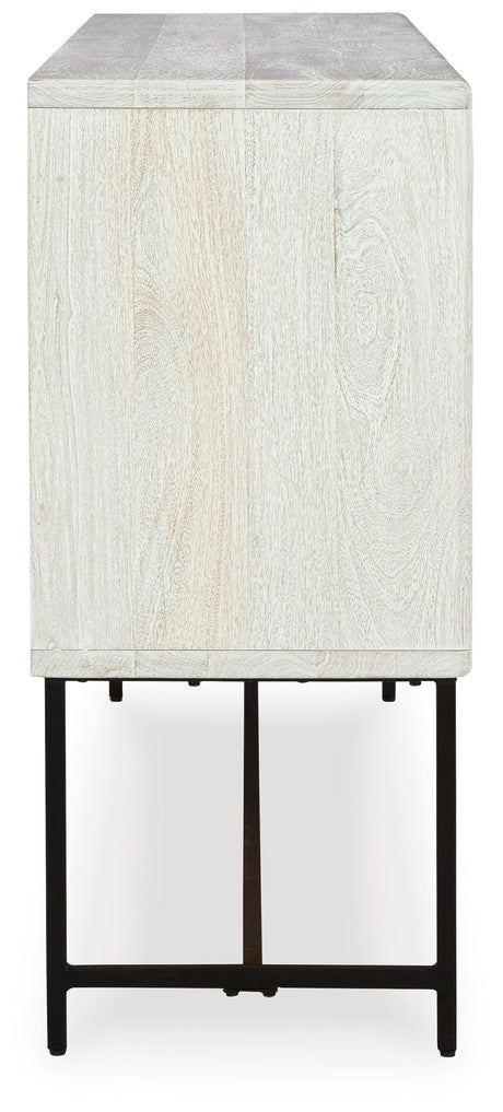 Freyton White/Gray Accent Cabinet - Ornate Home