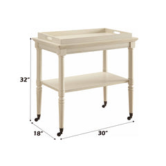 Frisco Antique White Serving Cart - Ornate Home