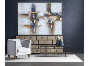 Frisco Blue/Rust Canvas - Ornate Home