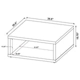 Frisco Dark Pine Square Coffee Table - Ornate Home