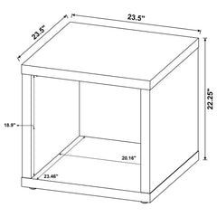 Frisco Dark Pine Square End Table - Ornate Home