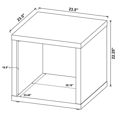 Frisco Dark Pine Square End Table - Ornate Home