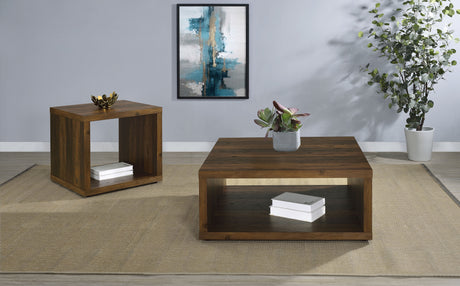 Frisco Dark Pine Square End Table - Ornate Home