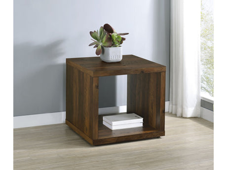 Frisco Dark Pine Square End Table - Ornate Home