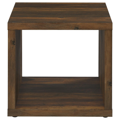 Frisco Dark Pine Square End Table - Ornate Home