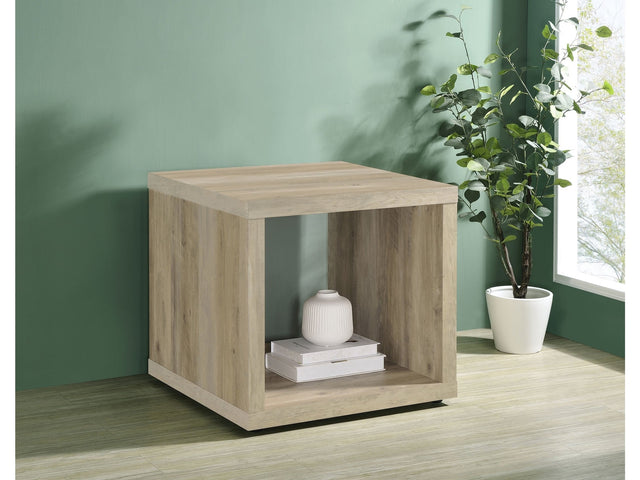 Frisco Distressed Pine Square End Table - Ornate Home