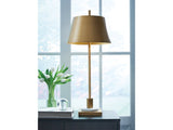 Fritzburn Gold Finish/White Table Lamp - Ornate Home