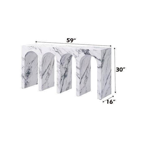 Fritzy Arched Engineered Stone Console Table - Ornate Home