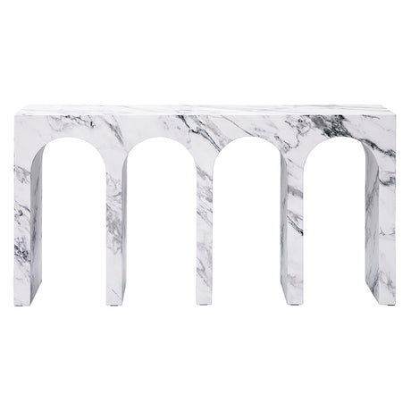 Fritzy Arched Engineered Stone Console Table - Ornate Home
