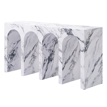 Fritzy Arched Engineered Stone Console Table - Ornate Home