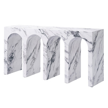 Fritzy Arched Engineered Stone Console Table - Ornate Home