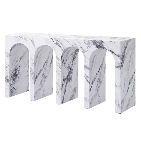 Fritzy Arched Engineered Stone Console Table - Ornate Home