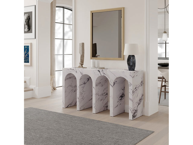 Fritzy Arched Engineered Stone Console Table - Ornate Home