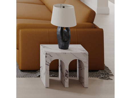 Fritzy Engineered Stone End Table - Ornate Home