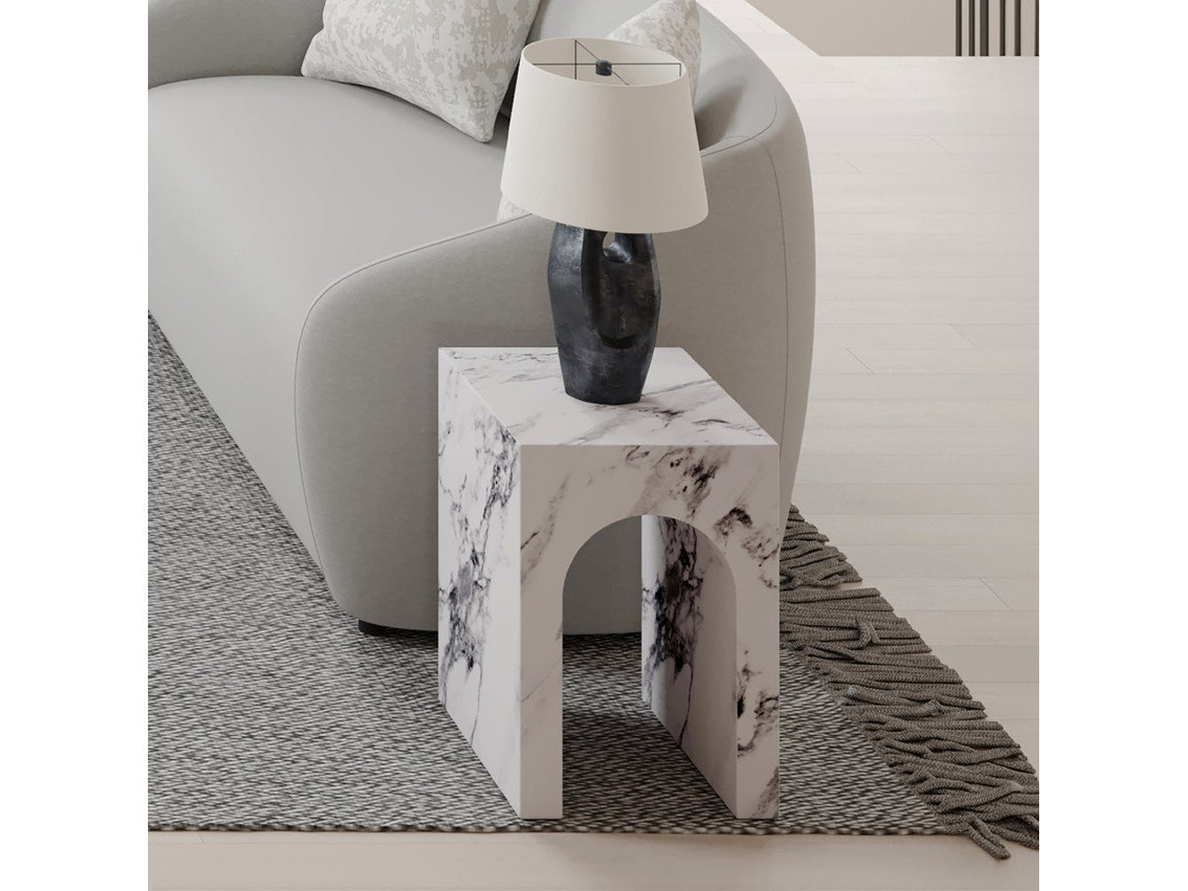 Fritzy Engineered Stone End Table - Ornate Home