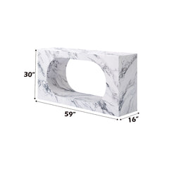Fritzy Rectangular Engineered Stone Console Table - Ornate Home