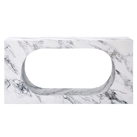 Fritzy Rectangular Engineered Stone Console Table - Ornate Home