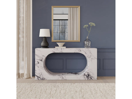 Fritzy Rectangular Engineered Stone Console Table - Ornate Home