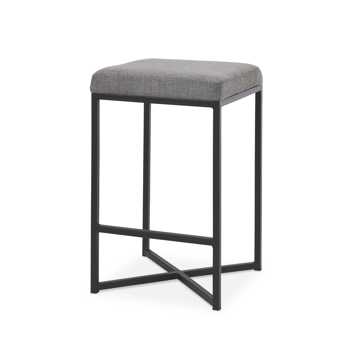 Frodo Gray/Black Fabric Seat Counter Stool - Ornate Home