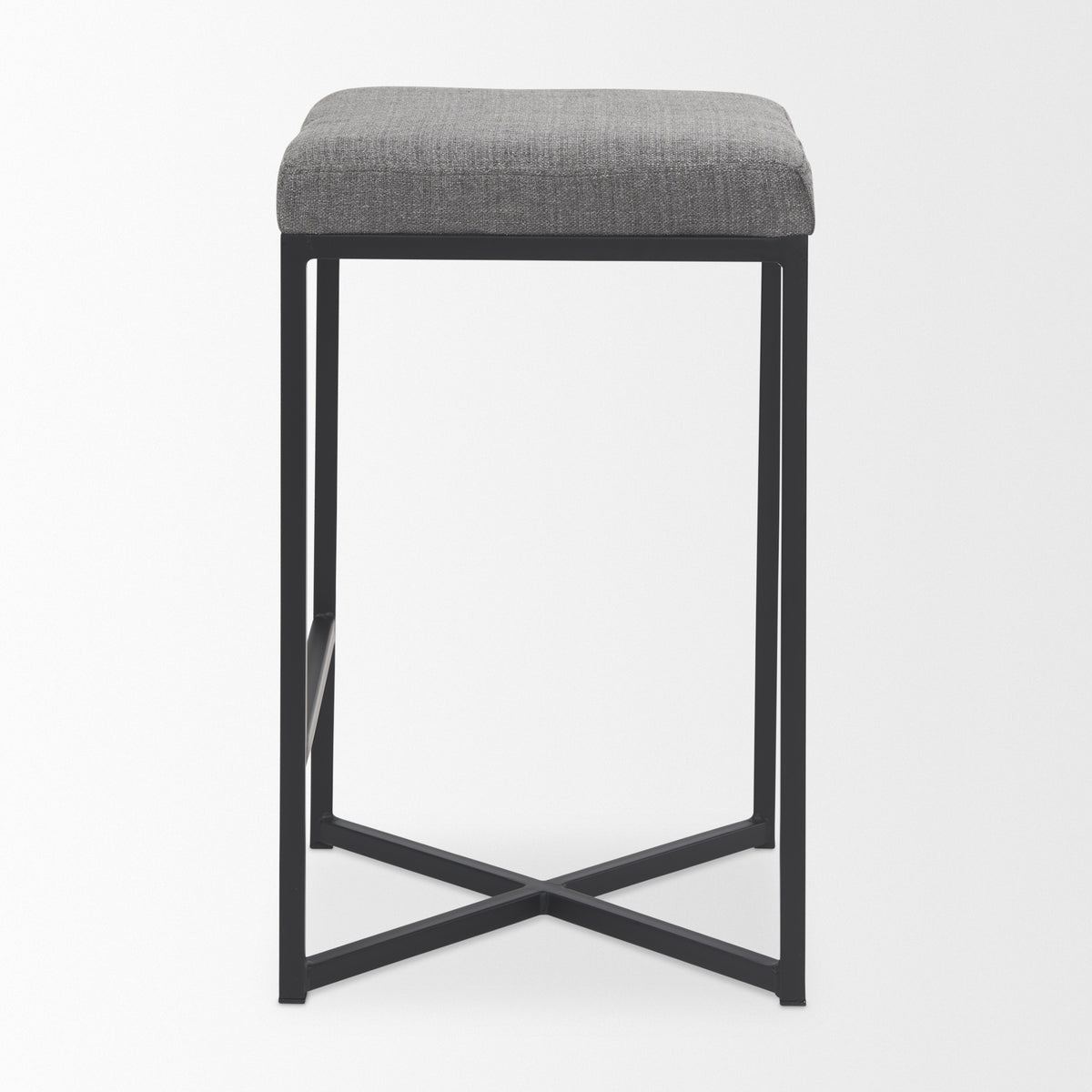 Frodo Gray/Black Fabric Seat Counter Stool - Ornate Home