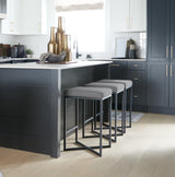 Frodo Gray/Black Fabric Seat Counter Stool - Ornate Home