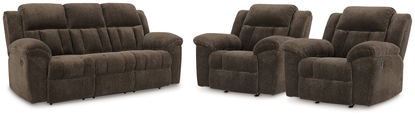 Frohn Chocolate Reclining Living Room Set (Online Special Price) - Ornate Home