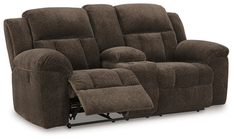 Frohn Chocolate Reclining Loveseat and Recliner - Ornate Home