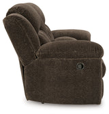 Frohn Chocolate Reclining Loveseat w/Console (Online Special Price) - Ornate Home