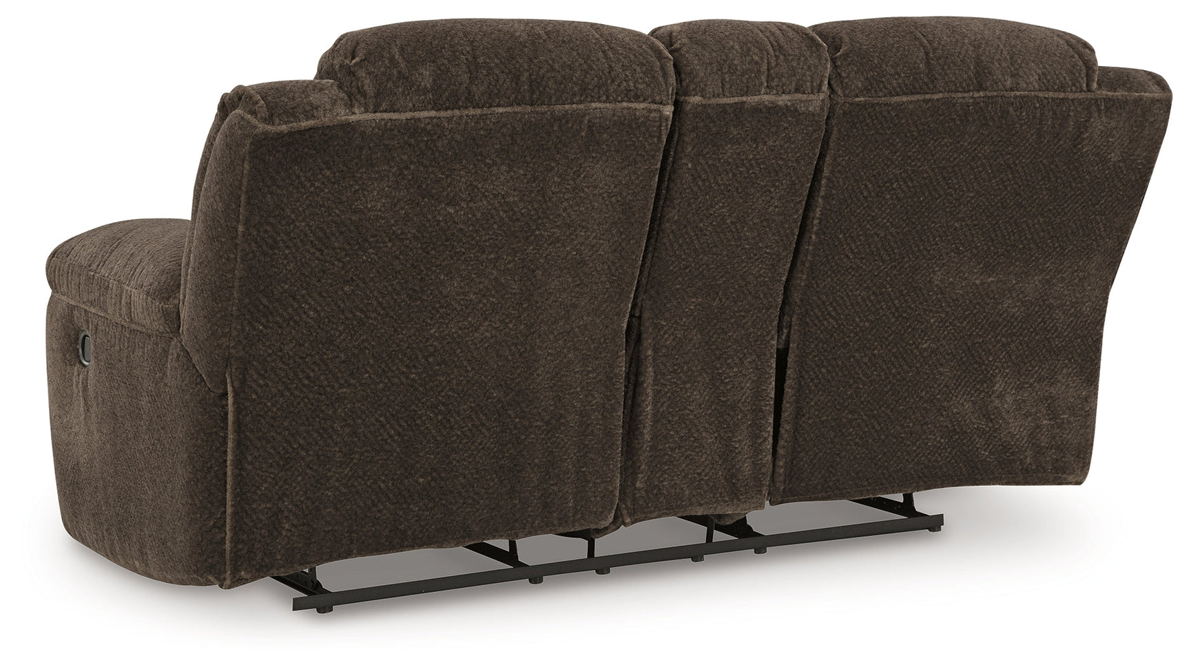 Frohn Chocolate Reclining Loveseat w/Console (Online Special Price) - Ornate Home