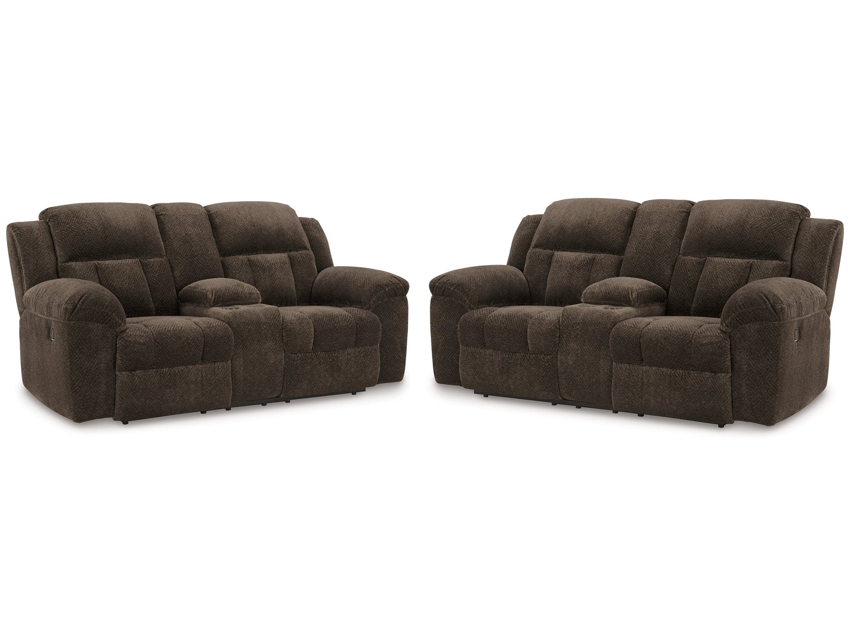 Frohn Chocolate Reclining Loveseats (Set of 2) (Online Special Price) - Ornate Home