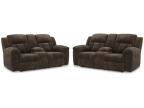 Frohn Chocolate Reclining Loveseats (Set of 2) (Online Special Price) - Ornate Home