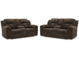 Frohn Chocolate Reclining Loveseats (Set of 2) - Ornate Home