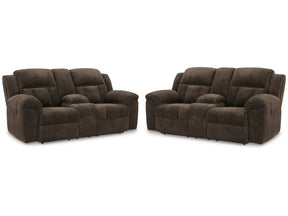 Frohn Chocolate Reclining Loveseats (Set of 2) - Ornate Home