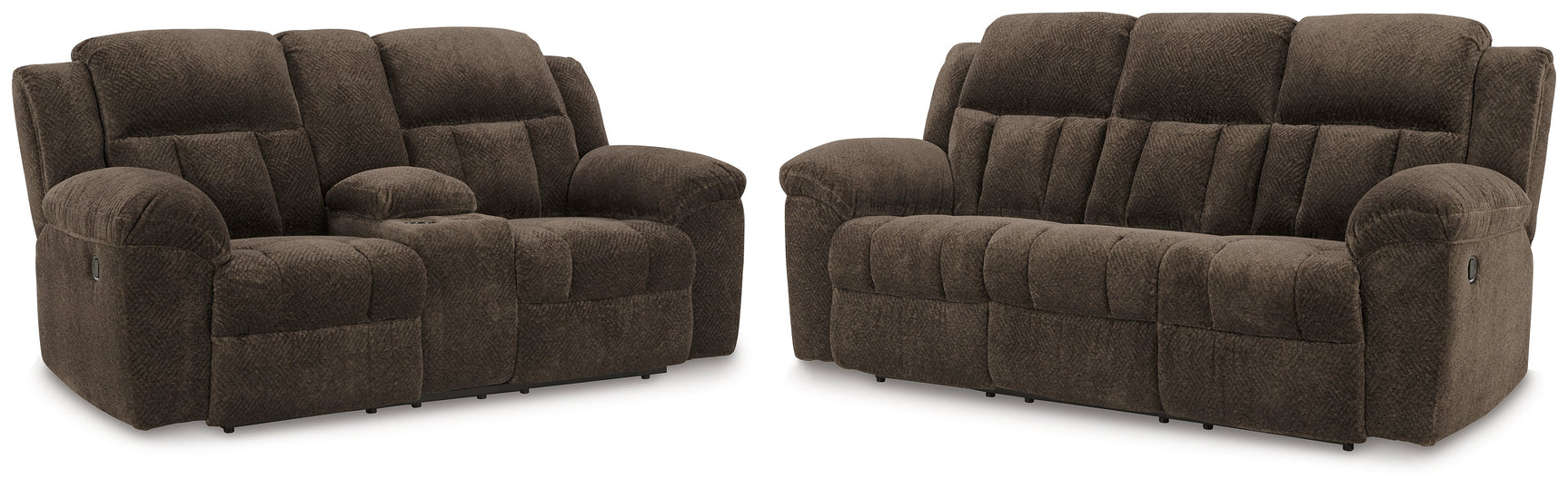 Frohn Chocolate Reclining Sofa & Loveseat (Online Special Price) - Ornate Home