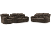 Frohn Chocolate Reclining Sofa, Loveseat and Recliner (Online Special Price) - Ornate Home