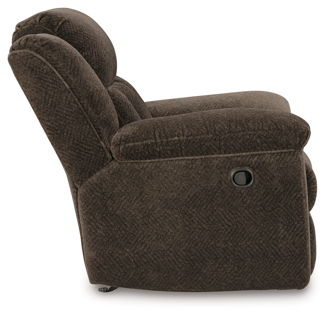 Frohn Chocolate Reclining Sofa, Loveseat and Recliner (Online Special Price) - Ornate Home